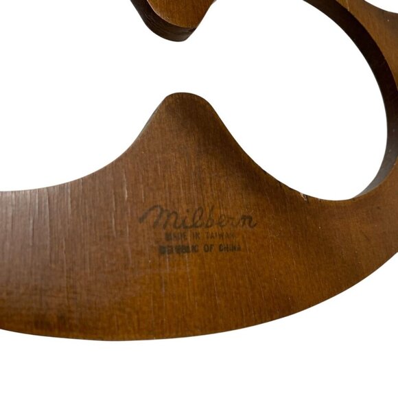 Milbern Wooden Ships Wheel Wine Nautical Rack Holder 7 Slots Tabletop Vintage - Picture 9 of 9